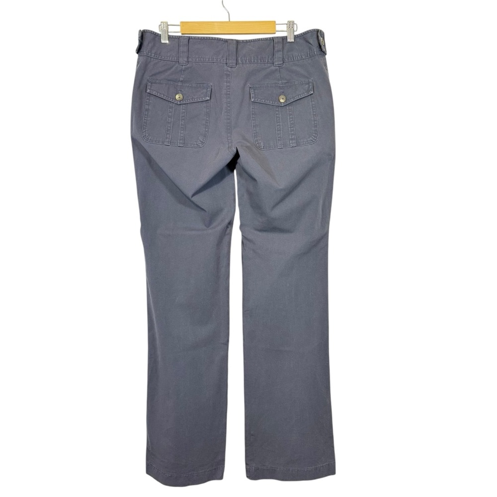 SUNDANCE Alberta Cotton Straight Leg Chino Trousers Size 10 Gray Boho Relaxed - Picture 2 of 9